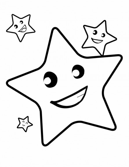 Dibujo de Estrellas de Navidad para colorear