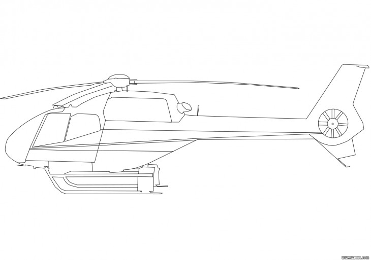 Dibujo de Helicóptero para colorear 