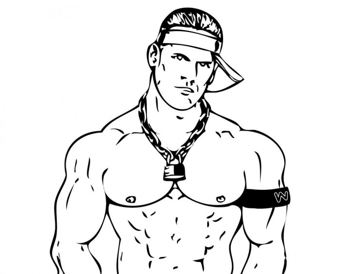 John Cena WWE Coloring Page