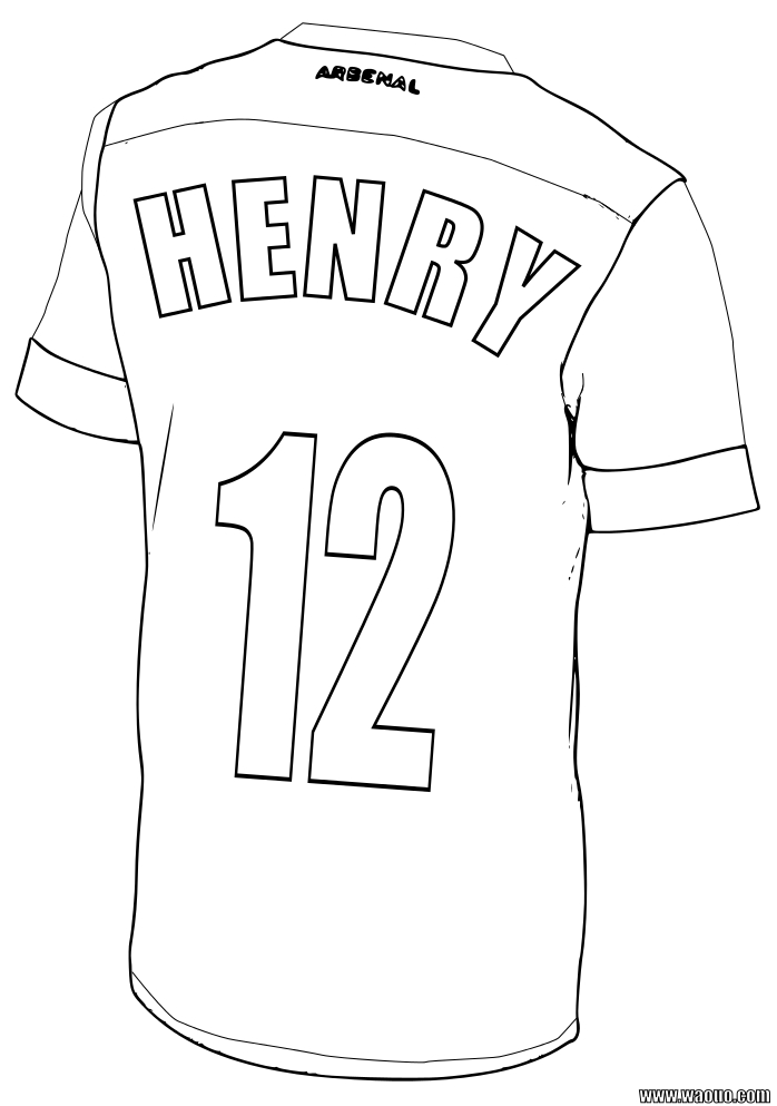 Coloriage maillot Henry