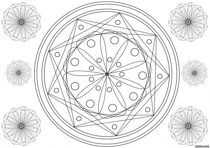 Multiform mandalafarvning