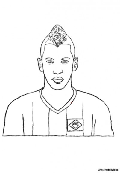 Neymar coloring page