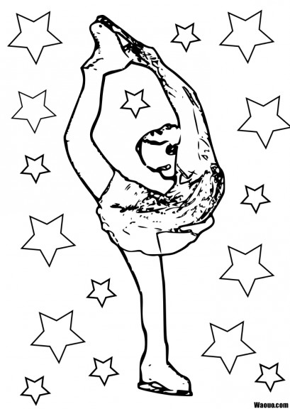 Figure skater coloring page