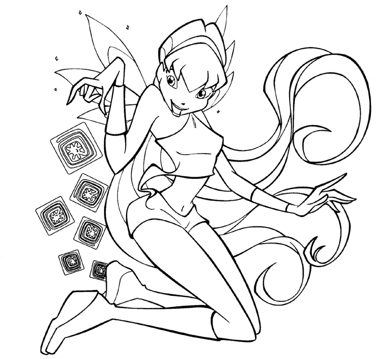 Coloriage Stella Winx