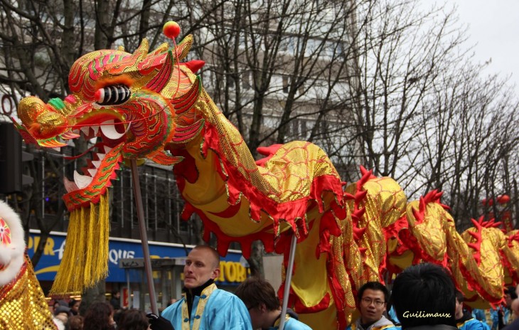 dragon lors du nouvel an chinois
