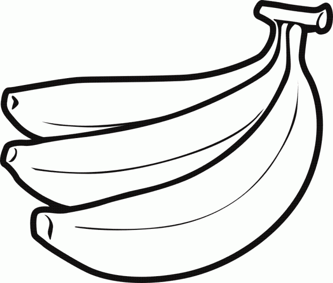 Banana coloring page