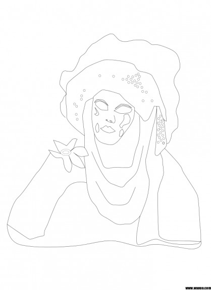 Venice Carnival Coloring Page