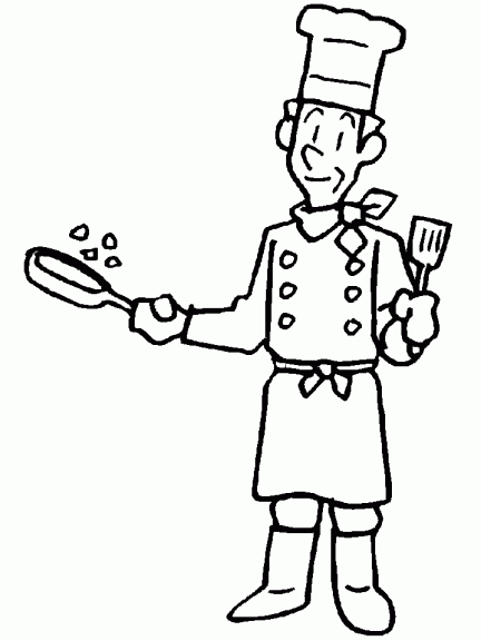 Dibujo para colorear cocinero