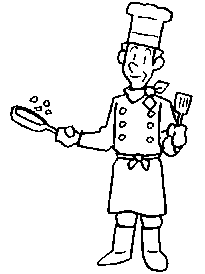 Coloriage chef cuisinier