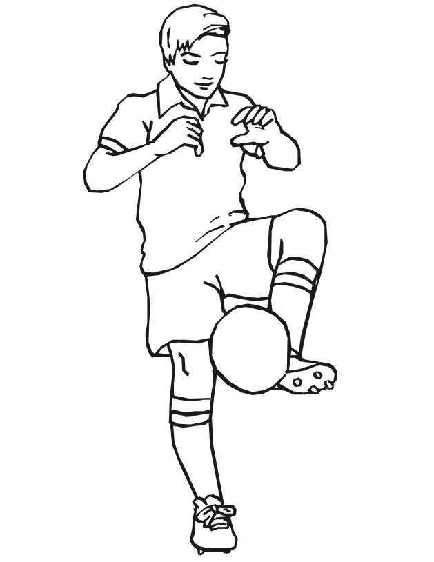 Coloriage football #12 : un dessin à imprimer avec Tête à modeler