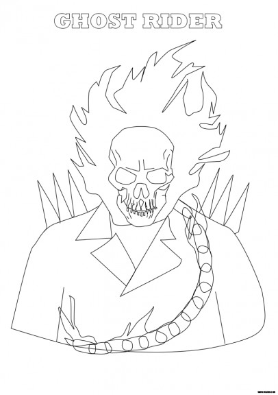 Ghost Rider Coloring Page