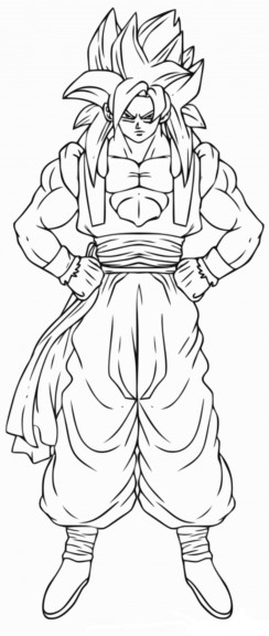 Gogeta coloring page