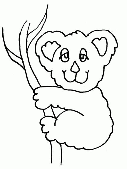 Dibujo de koala para colorear