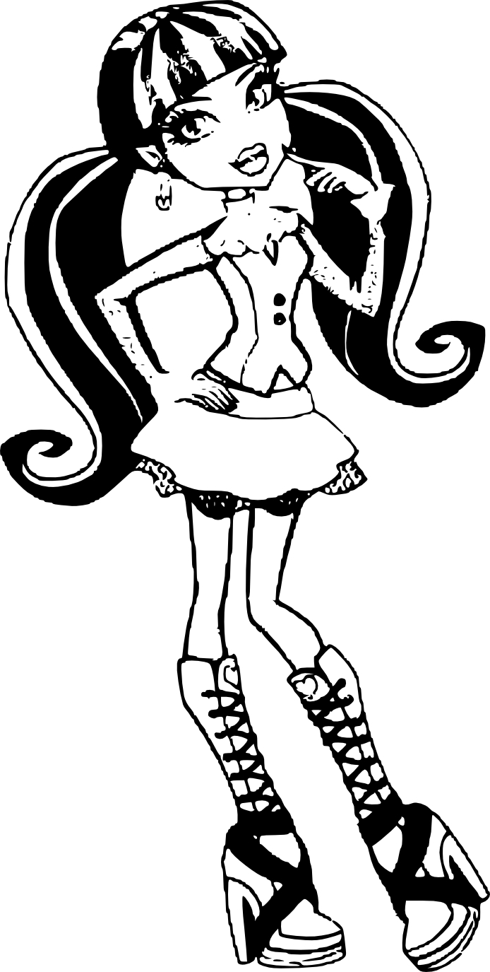 Coloriage Monster High Draculaura à imprimer et colorier