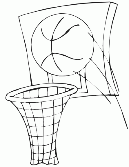Coloriage panier Basketball