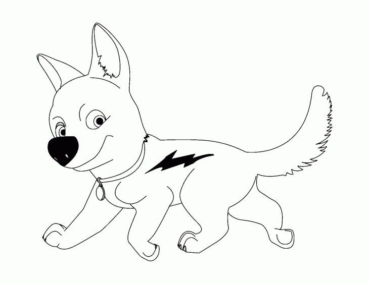 Volt the dog coloring page