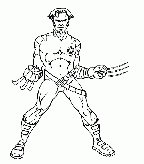 Wolverine coloring page