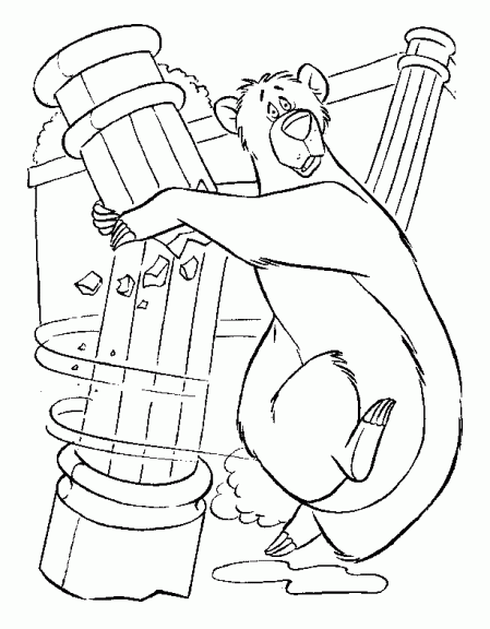 Baloo Jungle Book Coloring Page