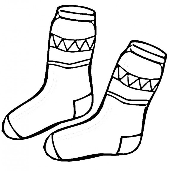 Coloring winter socks