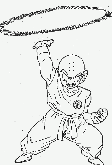 Dibujo para colorear de Dragon Ball Krillin