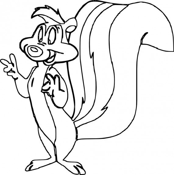 Pepe le pew coloring page