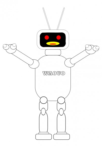 Robot coloring page