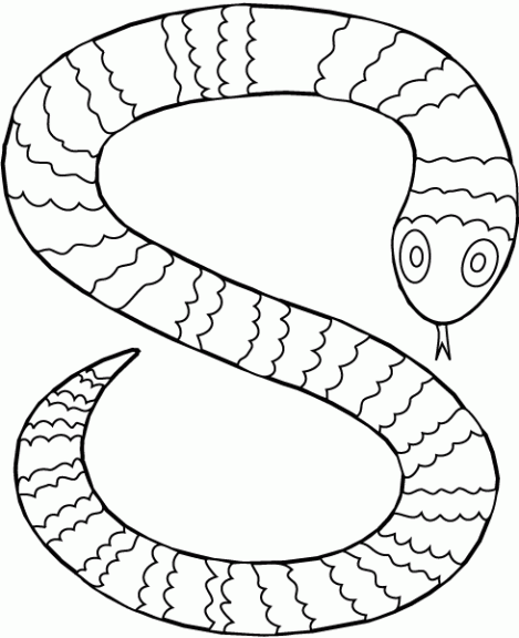 Coloriage Serpent mignon