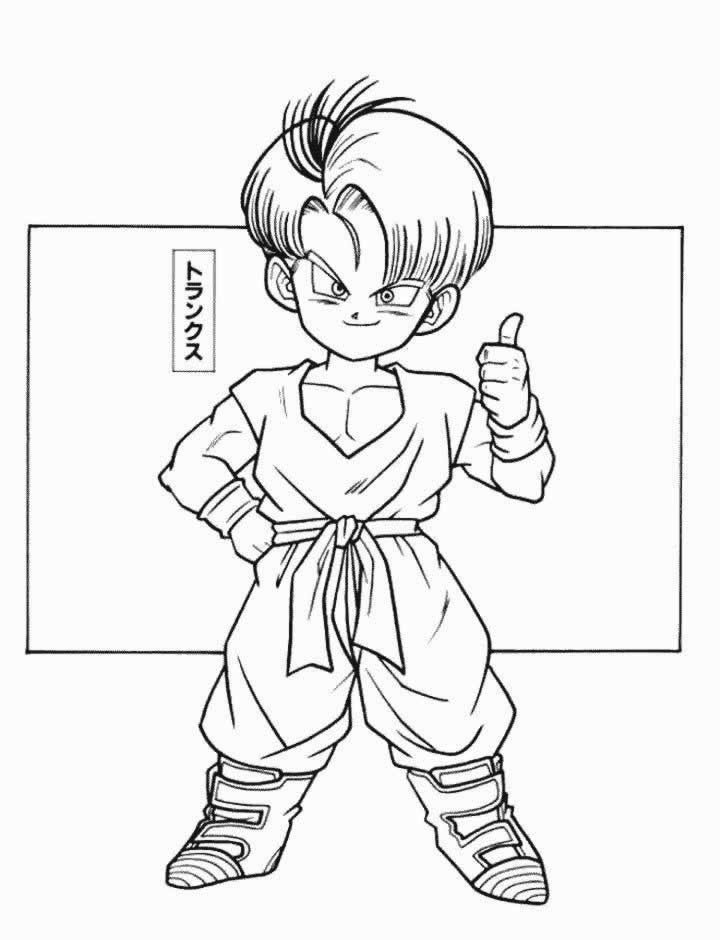 Oob Bulma Trunks Yamcha Videl and Warriors - Dragon Ball Kids Coloring Pages