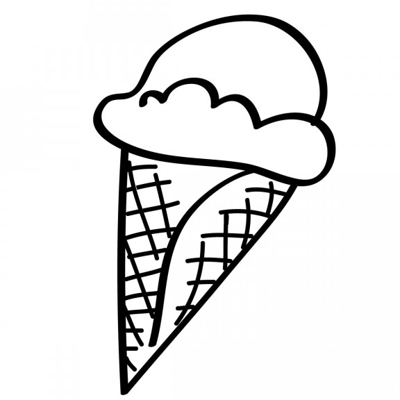 Ice cream cone coloring page