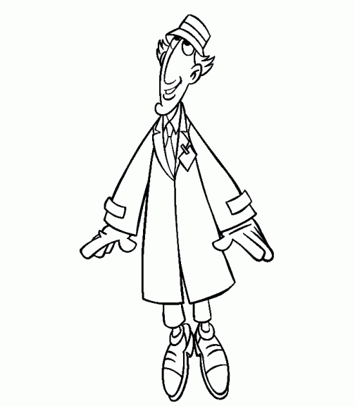 Inspector gadget coloring page