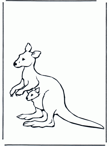 Kangaroo coloring page