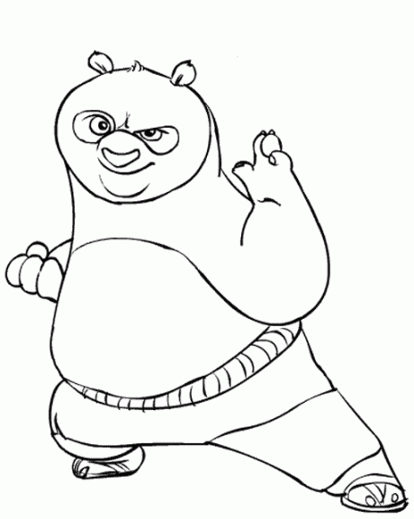 Kung Fu Panda Coloring Page