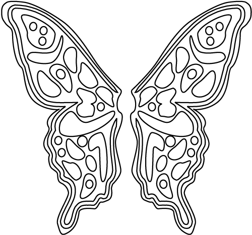 Coloriage motif papillon