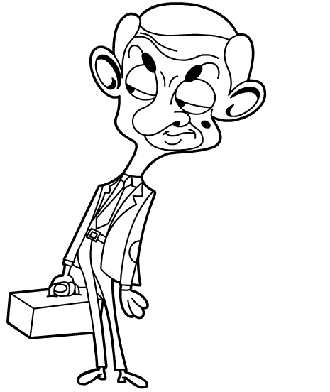 Coloriage Mr Bean cartoons