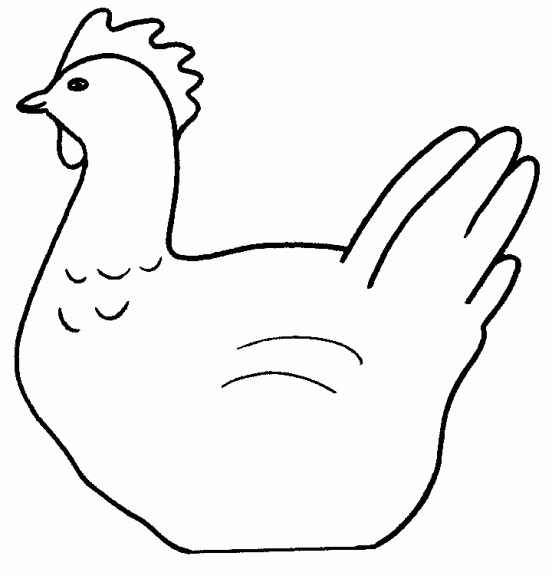 Chocolate hen coloring page