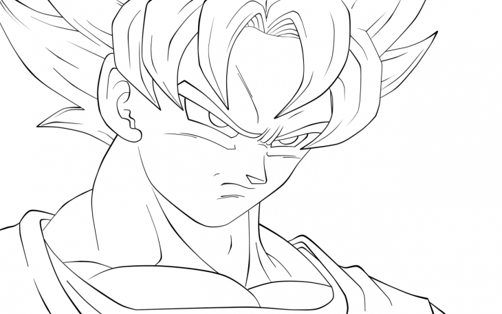 Dibujo de cara de Goku para colorear