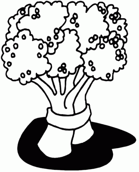 Broccoli coloring page