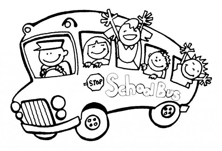 School bus coloring page