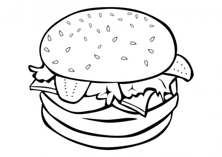 Hamburger coloring page