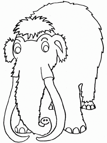 Mammoth coloring page