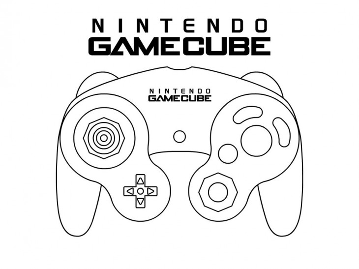 Ausmalbild für Gamecube-Controller