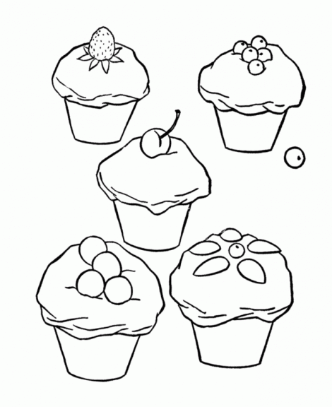 Muffin coloring page