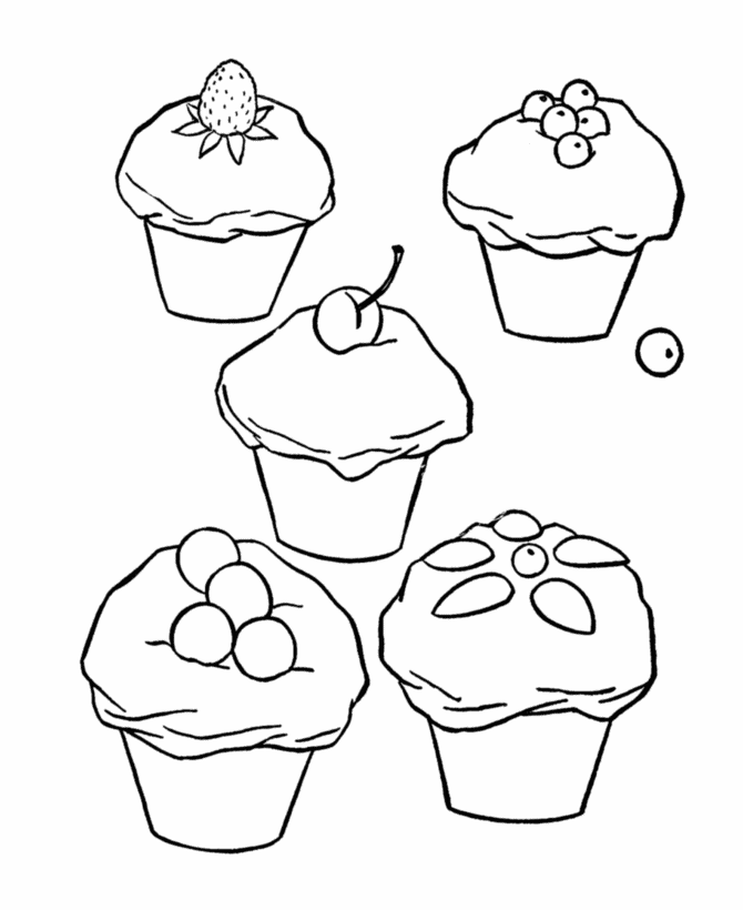 Muffins Coloriage Muffins A Imprimer Et Colorier