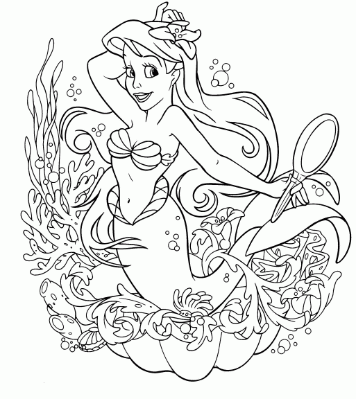 Disney Little Mermaid Coloring Page