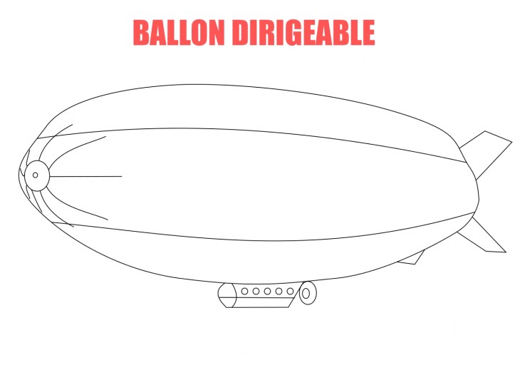 Dibujo de dirigible para colorear