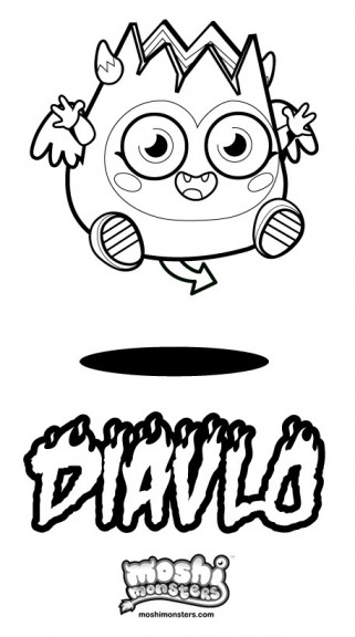 Diavlo Moshi Monsters Coloring Page