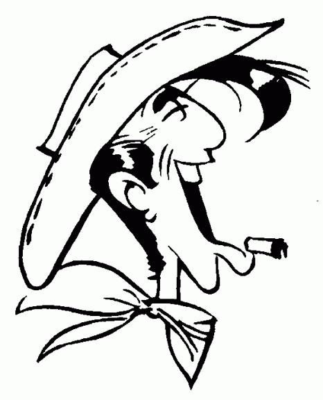 Lucky Luke Coloring Page