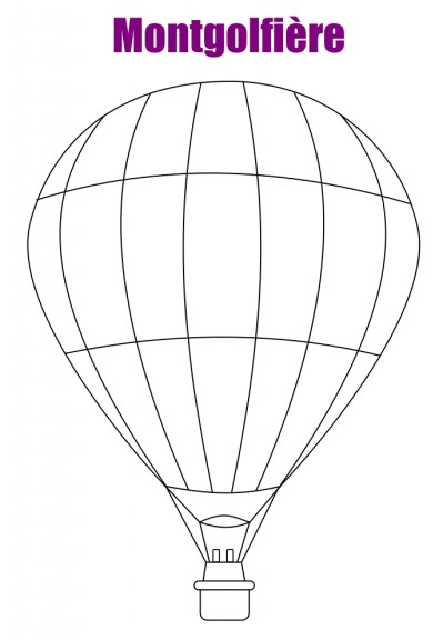 Hot air balloon coloring page