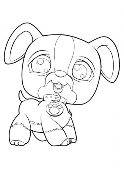 Pet Shop dog coloring page