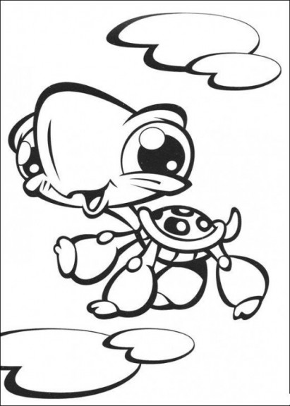 Pet Shop Turtle Coloring Page